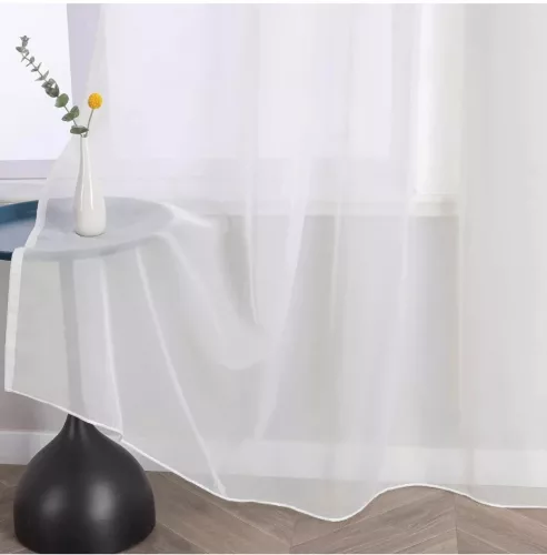 Kész függöny Damaskus voile Ekrü 300x280cm Rúdra húzható