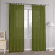 Függöny méteráru Lux Voile Damaskus 290cm magas Zöld