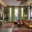 Függöny méteráru Lux Voile Damaskus 290cm magas Zöld