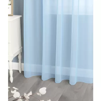 Függöny méteráru Lux Voile Damaskus 290cm magas Kék