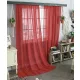 Függöny méteráru Lux Voile Damaskus 290cm magas Piros