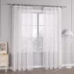 Függöny méteráru Lux Voile Damaskus 180cm magas Fehér