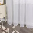 Kész függöny Damaskus voile Fehér 300x180cm Rúdra húzható