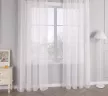 Kész függöny Damaskus voile Fehér 300x180cm Rúdra húzható