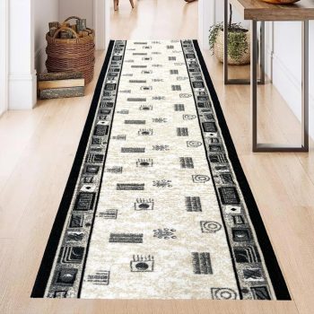   Futószőnyeg Darwin szemes 100cm széles méteráru Krém-Antracit