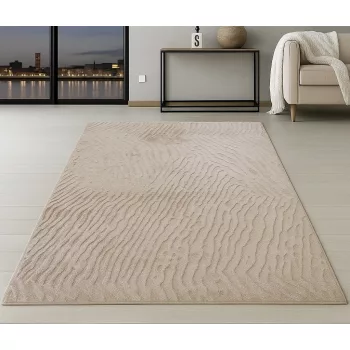 Modern szőnyeg Luxor hullámos (Beige) 160x230cm Bézs