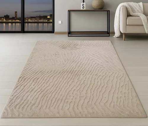 Modern szőnyeg Luxor hullámos (Beige) 160x230cm Bézs