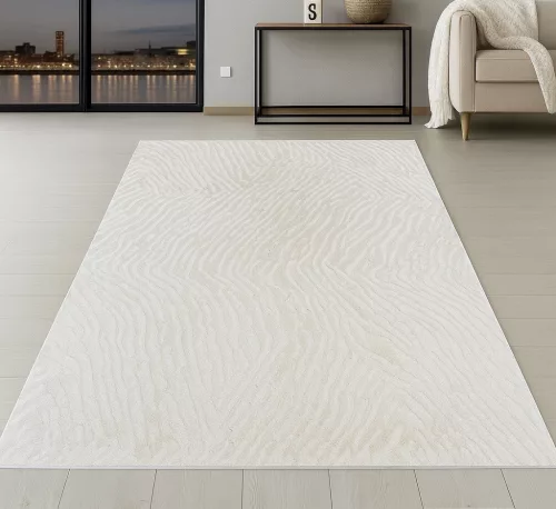 Modern szőnyeg Luxor hullámos (Ceam 160x230cm Krém