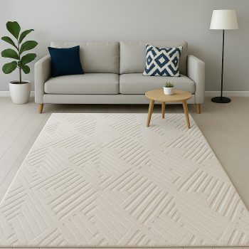 Modern szőnyeg Luxor geometrikus (Cream) 80x250cm Krém