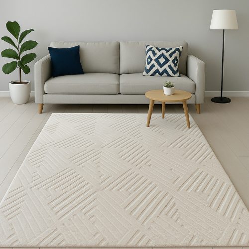 Modern szőnyeg Luxor geometrikus (Cream) 80x150cm Krém