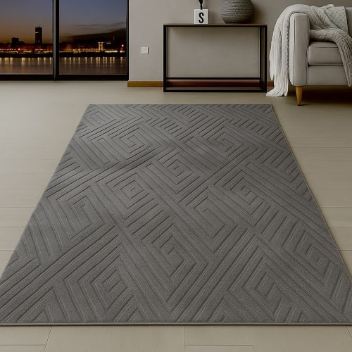 Modern szőnyeg Luxor geometrikus (Grey) 66x220cm Szürke