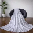 Függöny méteráru Jacquard Életfa minta 160cm magas Fehér