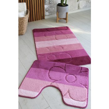    Fürdőszoba szőnyeg Extra Nagy lila margarétás 2 részes 60x100cm
