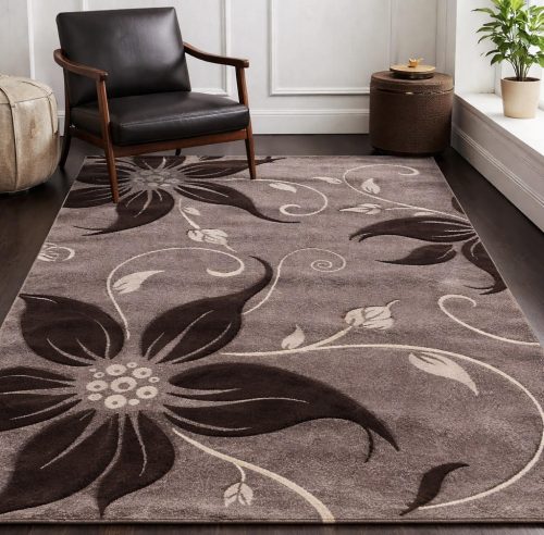 modern barna mintás szőnyeg nappaliba Venice 1203 160x220 cm puha felülettel