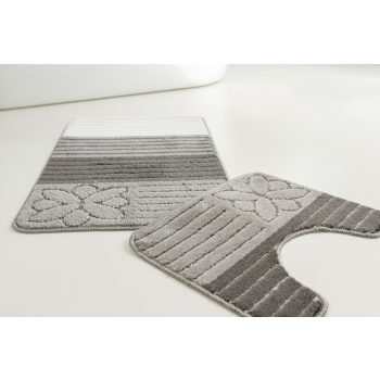 Fürdőszoba szőnyeg 2 részes Anemon szürke 50x80cm