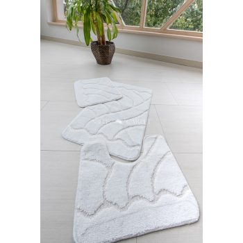 Fürdőszoba szőnyeg 3 részes Baybora fehér 50x80cm