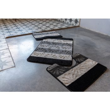 Fürdőszoba szőnyeg 3 részes Beril szürke 50x80cm