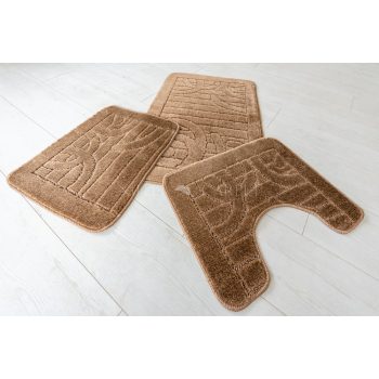 Fürdőszoba szőnyeg 3 részes Bristol bézs 50x80cm