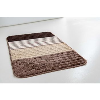Fürdőszoba szőnyeg Gloksinya bézs 50x80cm