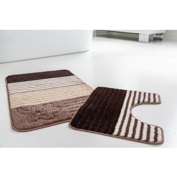 Fürdőszoba szőnyeg 2 részes Gloksinya bézs 50x80cm