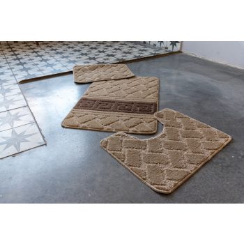 Fürdőszoba szőnyeg 3 részes Greek Capraz bézs 50x80cm