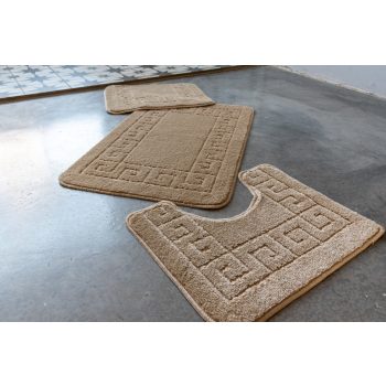   Fürdőszoba szőnyeg 3 részes Greek Key görög bézs 50x80cm