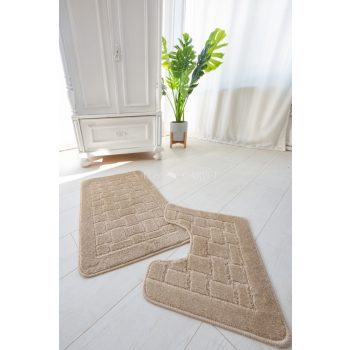 Fürdőszoba szőnyeg 2 részes Hasir bézs 50x80cm