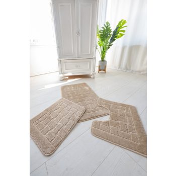 Fürdőszoba szőnyeg 3 részes Hasir bézs 50x80cm