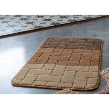 Fürdőszoba szőnyeg Labirent bézs 50x80cm