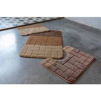 Fürdőszoba szőnyeg 3 részes Labirent bézs 50x80cm