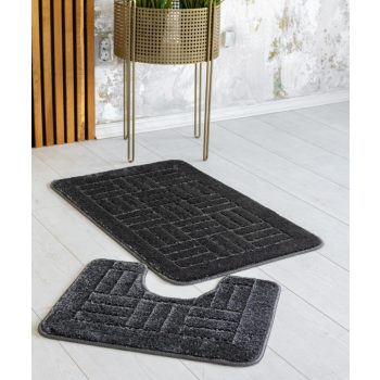 Fürdőszoba szőnyeg 2 részes Lines szürke 50x80cm