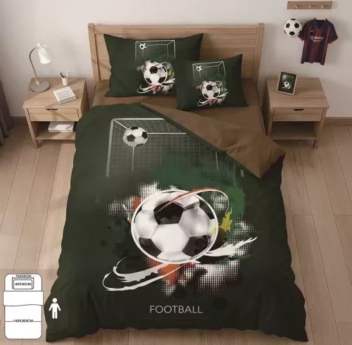 Ágyneműhuzat Zöld football Focis 3 részes