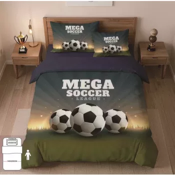Ágyneműhuzat Zöld Mega Focis 3 részes