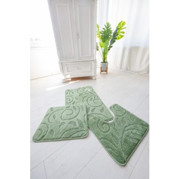 Fürdőszoba szőnyeg 3 részes Yosun zöld 50x80cm