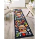 Konyhai szőnyeg Gordon 60x180cm Fekete Hamburgeres