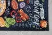 Konyhai szőnyeg Gordon 70x200cm Fekete Hamburgeres