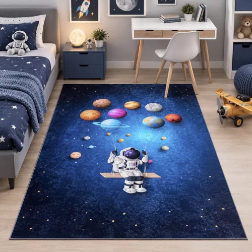 Gyerek szőnyeg Zen Kék Astronauta 70x140cm
