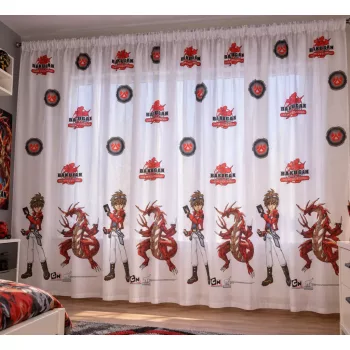 Kész gyerekfüggöny Bakugan New Vestroia minta 300x210cm