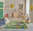 Gyerek szőnyeg Autópályás Zöld 