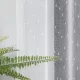 Függöny méteráru Fehér hópehely minta 290cm magas Fehér