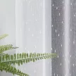 Kész függöny Lux fehér Hópehely minta 400x260cm Rúdra húzható