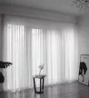 Kész függöny Lux fehér Hópehely minta 400x260cm Rúdra húzható