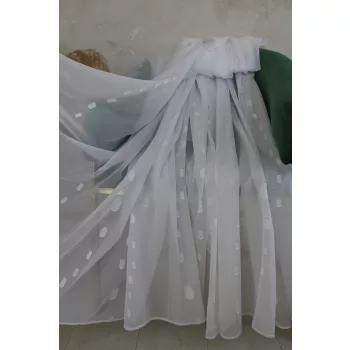 Kész függöny IMPERIAL Lux Fehér 3d karikás 400x260cm