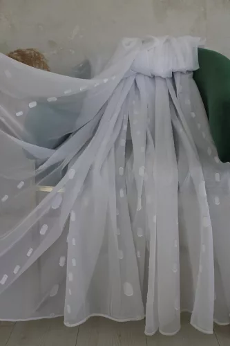 Kész függöny IMPERIAL Lux Fehér 3d karikás 400x260cm