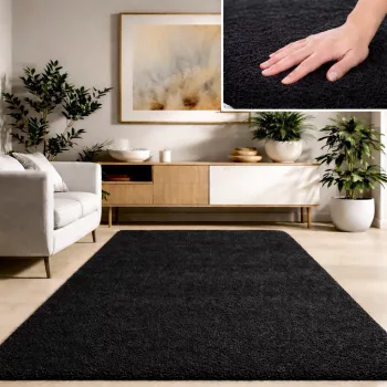 Modern szőnyeg Industrial Lux (Black) 400x500cm Fekete