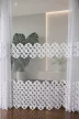Fehér jacquard voile kész függöny  hullámos mintával - Függöny Outlet Szőnyegház