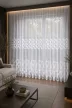 Fehér jacquard voile kész függöny  hullámos mintával - Függöny Outlet Szőnyegház