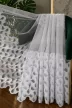 Fehér jacquard voile kész függöny  hullámos mintával - Függöny Outlet Szőnyegház