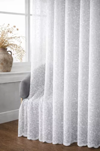 Kész függöny Jacquard fehér Pálcikás