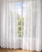 Kész függöny Jacquard fehér Pálcikás
